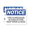 Signmission Fire Suppression In Case Of Fire Keep Door Closed OSHA Notice Sign, Plastic, 14in W x 10in L, 2PK OS-2PACK-NS-P-1014-L-12699 - alternate 1